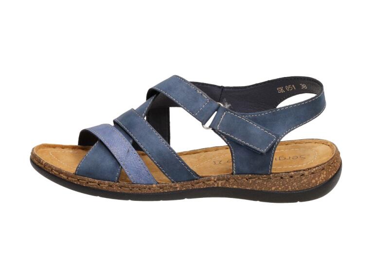 Granatowe sandały damskie SERGIO LEONE SK051
