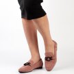 Różowe zamszowe loafersy, mokasyny damskie La.Fi 020DP-SU