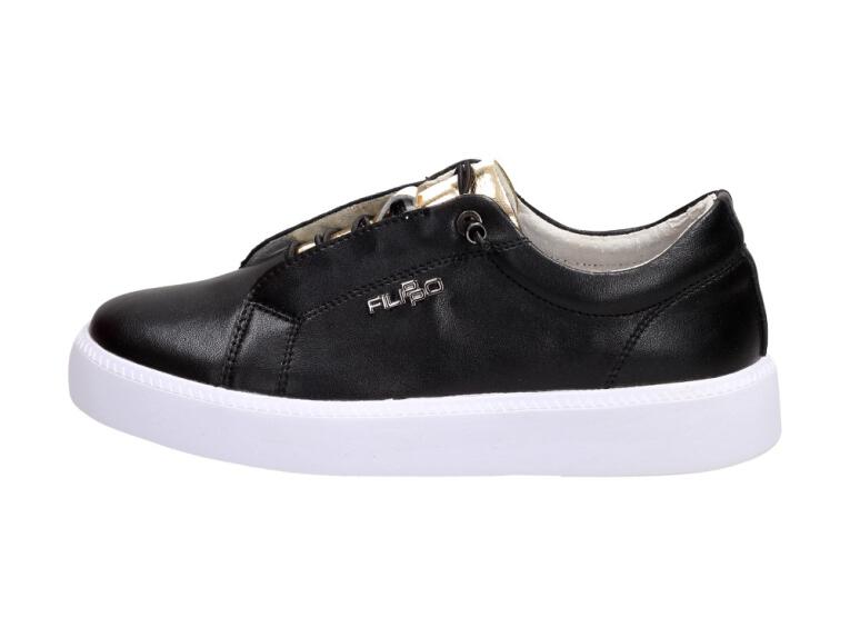 Czarne półbuty damskie FILIPPO DP2041/21 SKÓRA