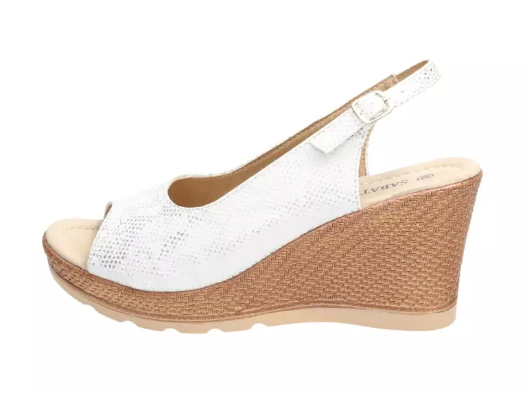 Srebrne sandały, buty damskie Sabatina 15012