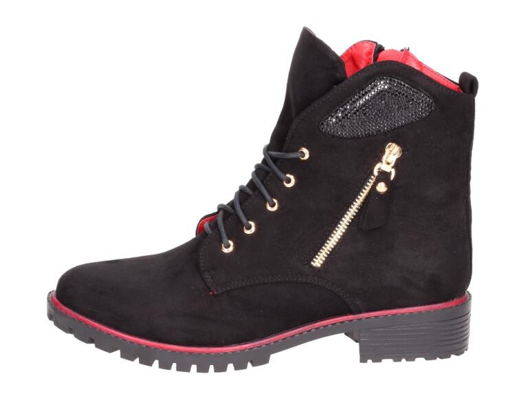 Czarne trapery, botki damskie Vices 1106-1