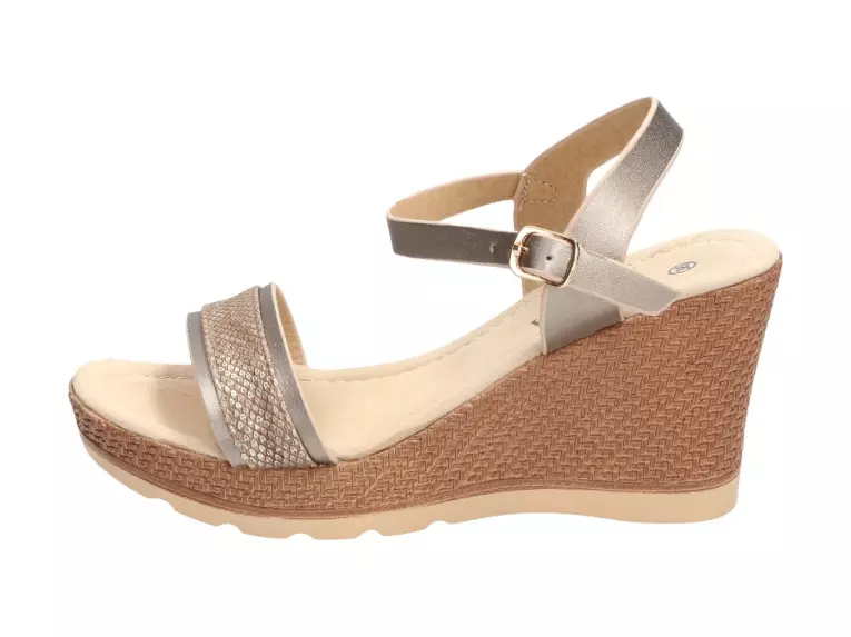 Srebrne sandały, buty damskie Sabatina 15019