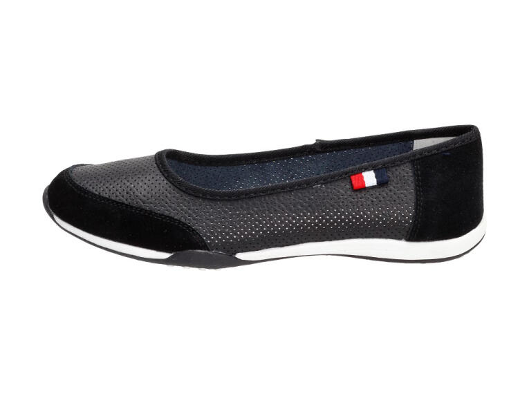 Czarne baleriny damskie FILIPPO DP142/21 SKÓRA