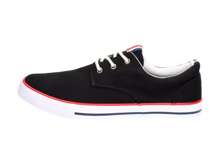 Czarne trampki, buty męskie Wishot 113