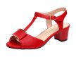 Czerwone sandały damskie SERGIO LEONE SK806 PU
