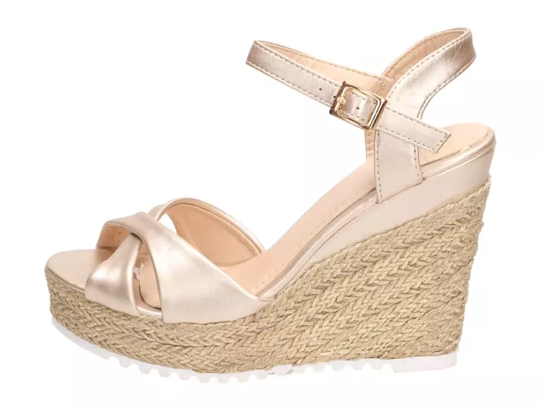Złote espadryle, sandały damskie Vices 2014
