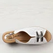 Białe skórzane sandały damskie na obcasie Filippo Ds6033/24