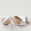 Srebrne sandały damskie na obcasie Sergio Leone sk879