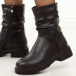 Czarne skórzane botki damskie Cambell 60316