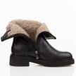 Czarne skórzane botki damskie Cambell 60316