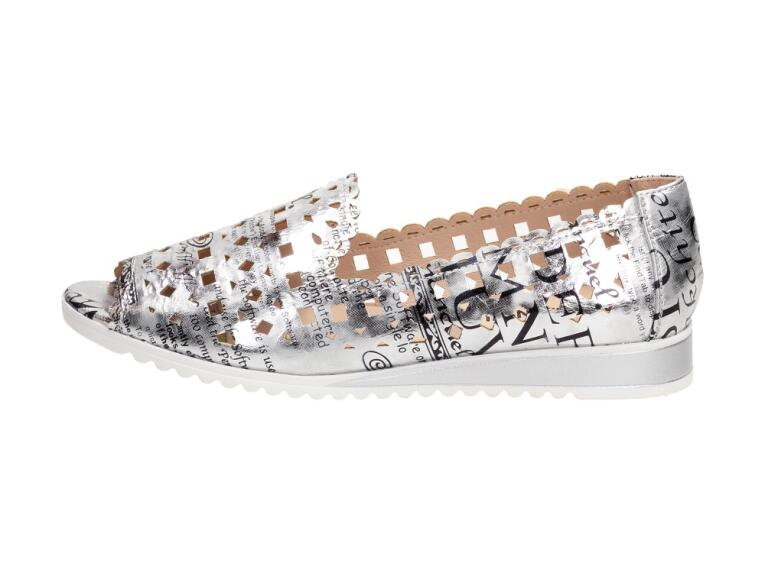 Srebrne półbuty damskie M.Daszyński Sa135-1 G