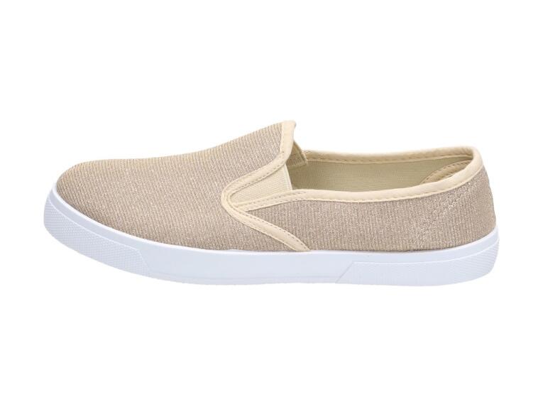 Slip On Złote tenisówki damskie Wishot 124