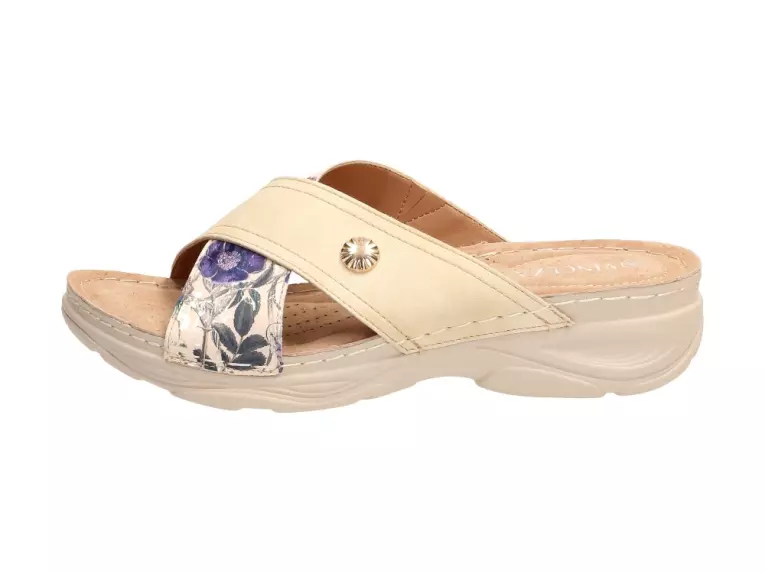 Beżowe klapki damskie Vinceza 17075 Comfort