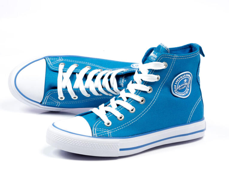 -45%Markowe trampki American Club 9120 Skyblue