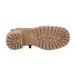 Beżowe botki damskie na obcasie, workery VINCEZA 10813 PU