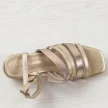 Złote sandały damskie na słupku Sergio Leone sk069