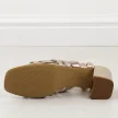 Złote sandały damskie na słupku Sergio Leone sk069
