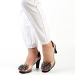 Czarne silikonowe sandały damskie na szpilce, transparentne SABATINA 1014-A