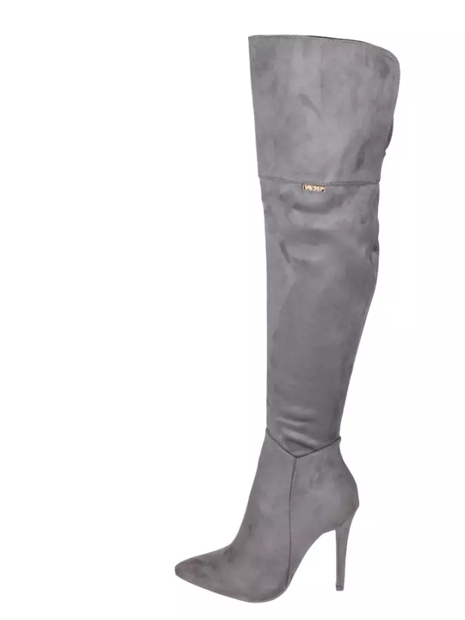 Szare zamszowe kozaki za kolano Vices 1096-6