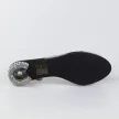 Czarne silikonowe sandały damskie na obcasie z kryształem, transparentne DiA 1037-10