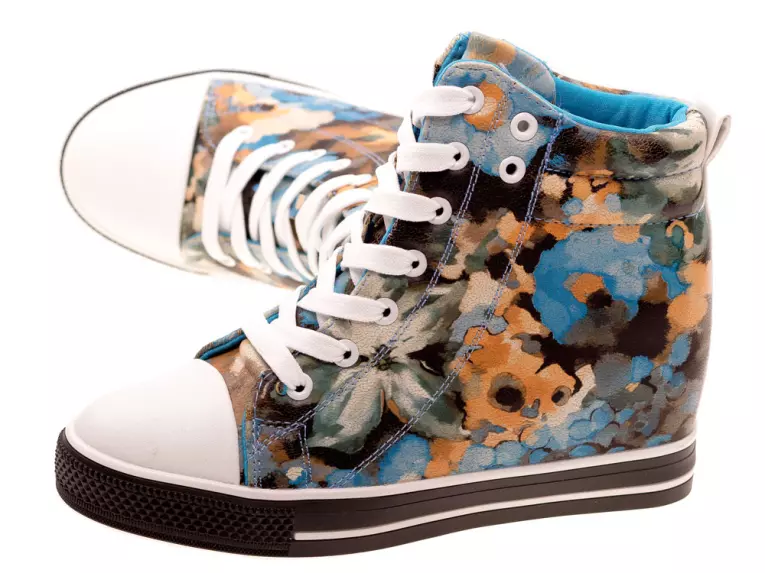 Wiosenne sneakersy trampki damskie 628 Bl