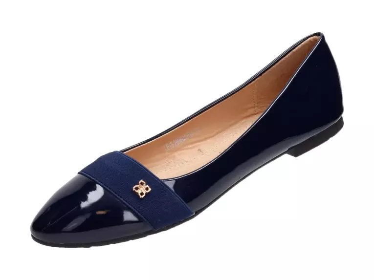 Granatowe baleriny buty damskie Vinceza 2809