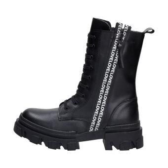 Czarne trapery damskie zimowe Navy Dot 50002