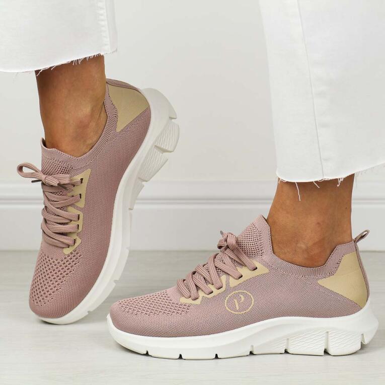 Różowe sportowe buty damskie Potocki 01303