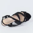 Czarne zamszowe sandały damskie na szpilce SERGIO LEONE SK426