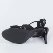 Czarne zamszowe sandały damskie na szpilce SERGIO LEONE SK426