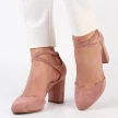 Różowe sandały damskie na słupku SERGIO LEONE SK851 MIC