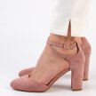 Różowe sandały damskie na słupku SERGIO LEONE SK851 MIC