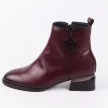 Bordowe botki damskie na obcasie VINCEZA 58159