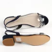 Granatowe silikonowe sandały damskie na obcasie, transparentne SABATINA 380-20