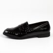 Czarne lakierowane loafersy, mokasyny damskie La.Fi 016B-LA