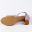 Fioletowe zamszowe sandały damskie na słupku POTOCKI 21035