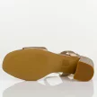 Złote sandały damskie na obcasie Sergio Leone sk869