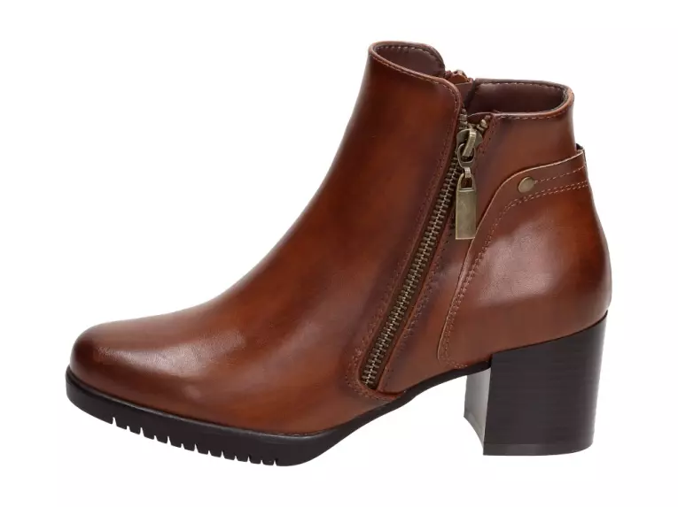 Brązowe botki damskie Sergio Leone Bt341 Pu
