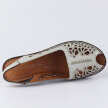 Szare skórzane sandały damskie na koturnie POTOCKI 79002