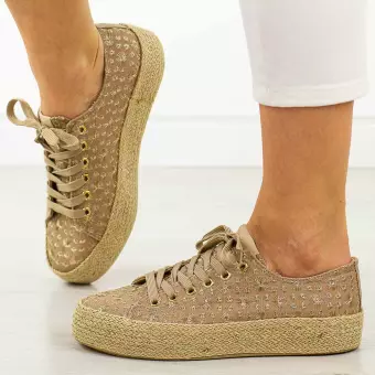 Khaki trampki damskie, espadryle Lee Cooper 3646