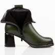 Zielone skórzane botki damskie na słupku T.Sokolski Z25-216