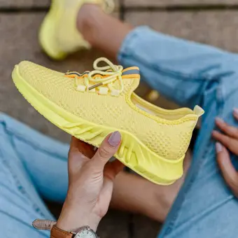 Żółte sportowe buty damskie Super Star 537g