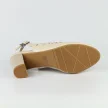 Beżowe ażurowe sandały damskie na słupku M.DASZYŃSKI SA107-38
