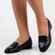 Czarne skórzane mokasyny damskie, loafersy T.SOKOLSKI 429