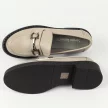 Szare loafersy damskie z eko skóry, mokasyny SERGIO LEONE BT196