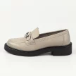 Szare loafersy damskie z eko skóry, mokasyny SERGIO LEONE BT196