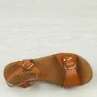 Camelowe płaskie sandały damskie Sergio Leone Sk078H