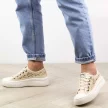 Beżowe przewiewne trampki damskie LEE COOPER 1620L