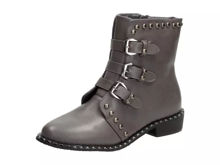 Szare botki damskie, sztyblety Vices 2098-5