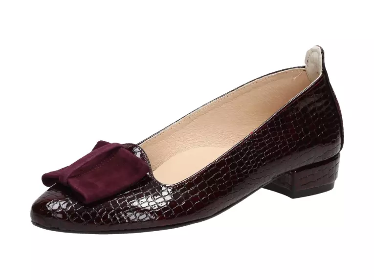 Bordowe POLSKIE lordsy damskie SUZANA 4028T